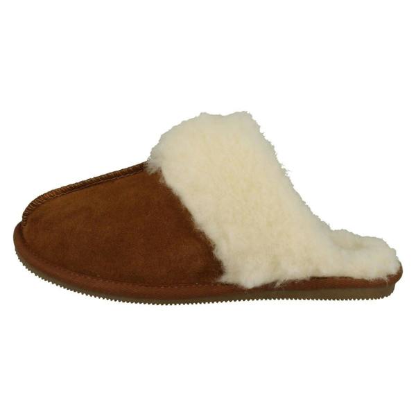 Clarks Ladies Clarks Faux Fur Cuff Mule Slippers Warm Lux