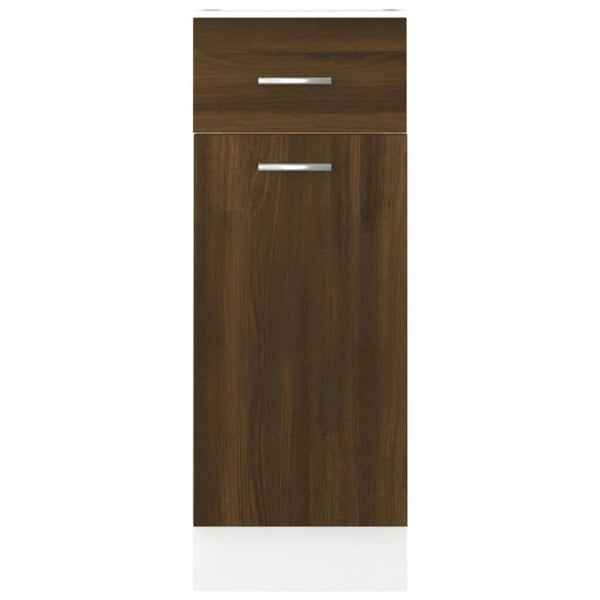 Berkfield Drawer Bottom Cabinet Brown Oak 30x46x81.5 cm Engineered Wood