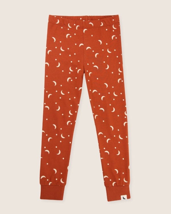 Orange Half Moon Print Leggings - image 2