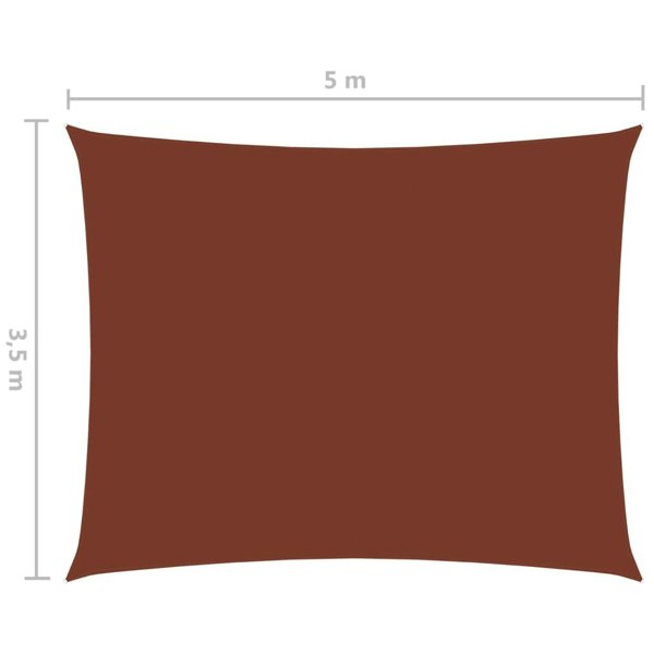Berkfield Sunshade Sail Oxford Fabric Rectangular 3.5x5 m Terracotta