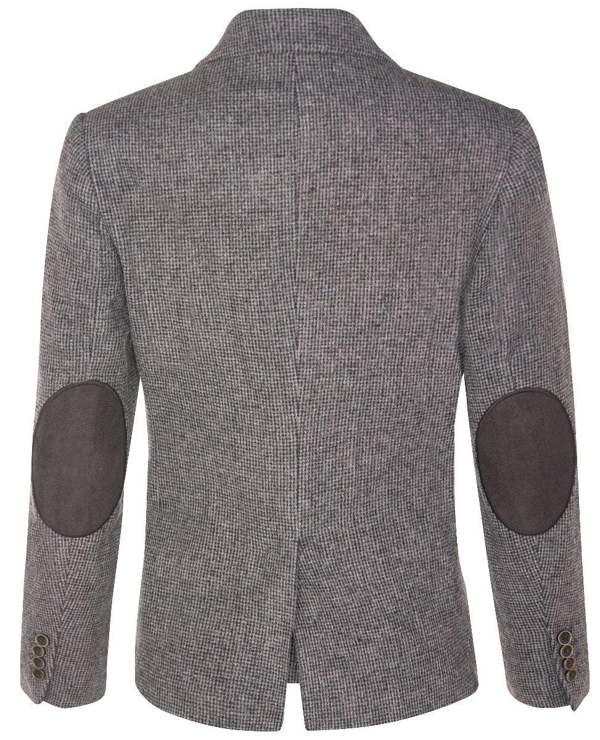 TruClothing Womens Tweed 1920s Herringbone Grey Blazer