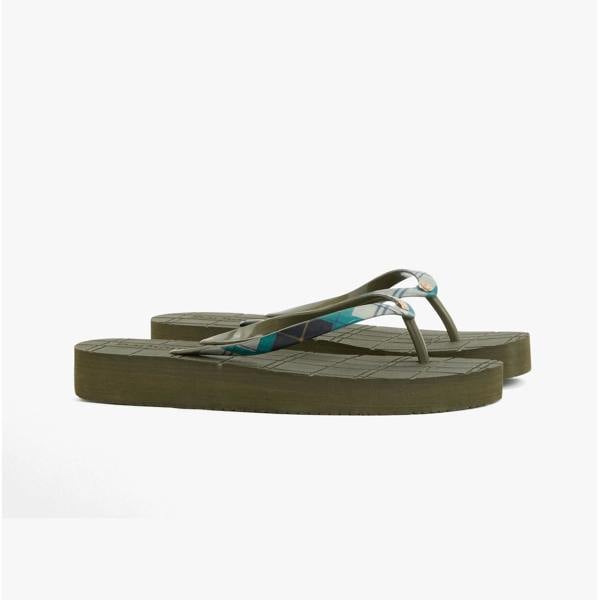 Barbour TILDA POST Toe-Post Sandals   in  Green
