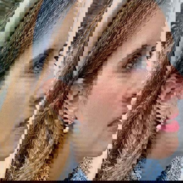 pearl drop earrings small vintage silver