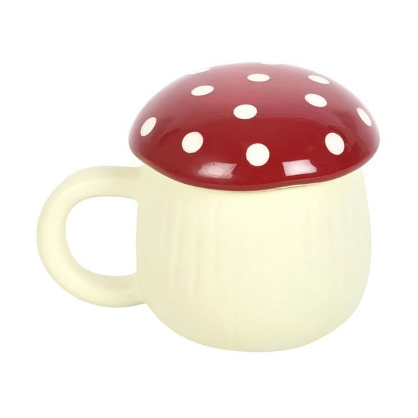 Something Different Mushroom Mug - Cream/Red