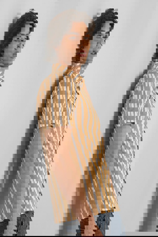 ENORSIA Men's Short Sleeve Stripe Jersey Shirt