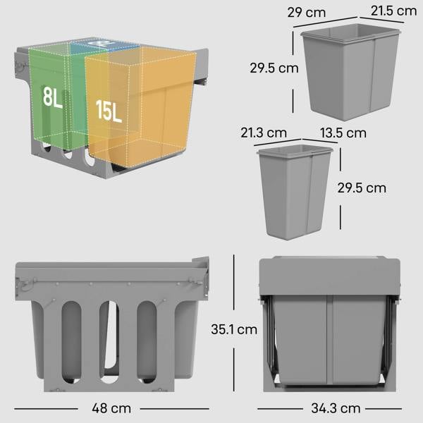 Cupboard Bins for Kitchen