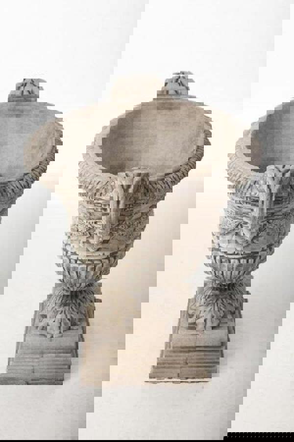 Extra Large Oval Antique Garden Urn and Plinth