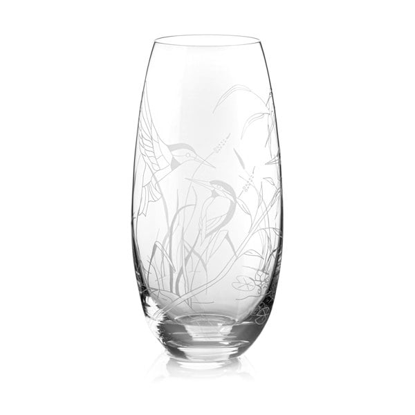 Kingfisher Crystal Vase - 25cm