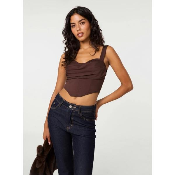 Pink Vanilla Corset Cowl Top