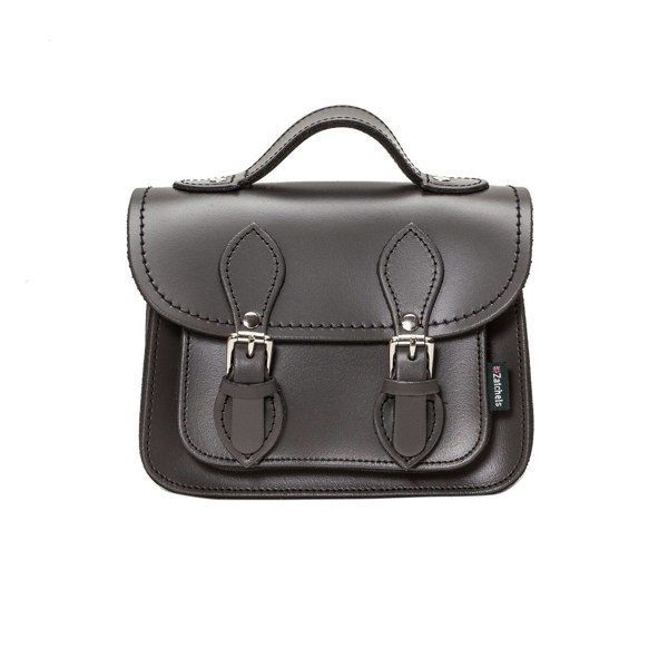 Zatchels Handmade Leather Micro Satchel - Graphite