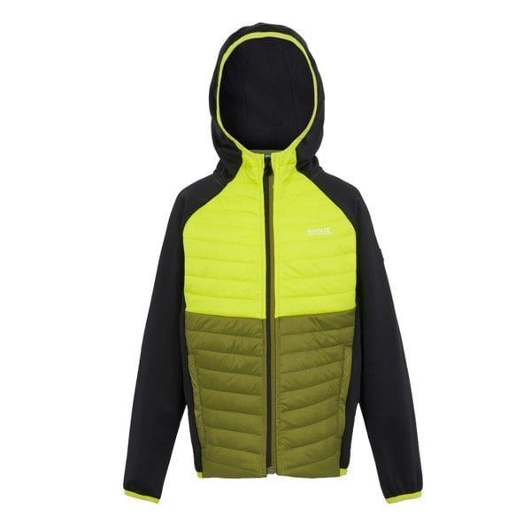 Regatta Boy's Kielder VIII Hybrid Jacket - Black/Citron Lime