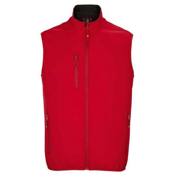 SOLS Mens Falcon Softshell Recycled Body Warmer - Pepper Red