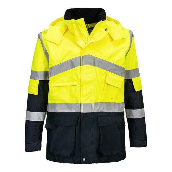 Hi-Vis Breathable Contrast Rain Jacket Portwest