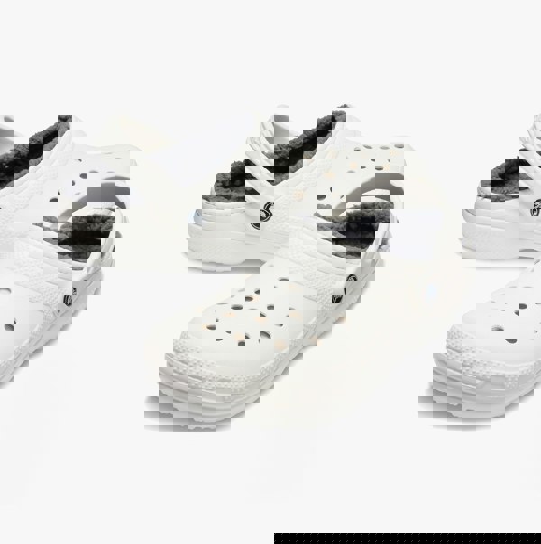 Crocs 203591-10M CLASSIC LINED Unisex Clogs White/Grey
