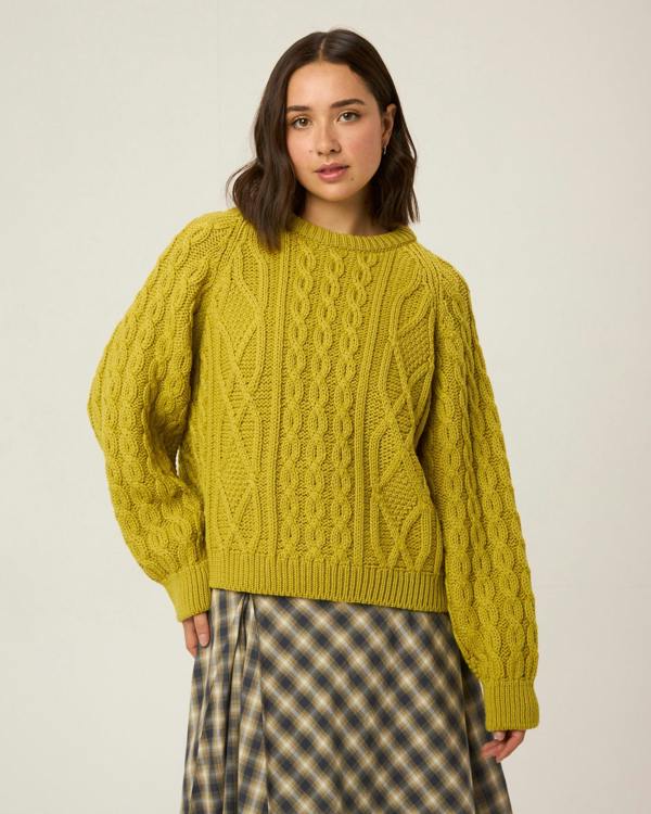 Peregrine Beckett Cable Knit Crew Jumper