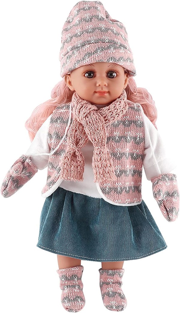 deAO Toys Toys Dress-Up Toy Baby Girl Doll Set