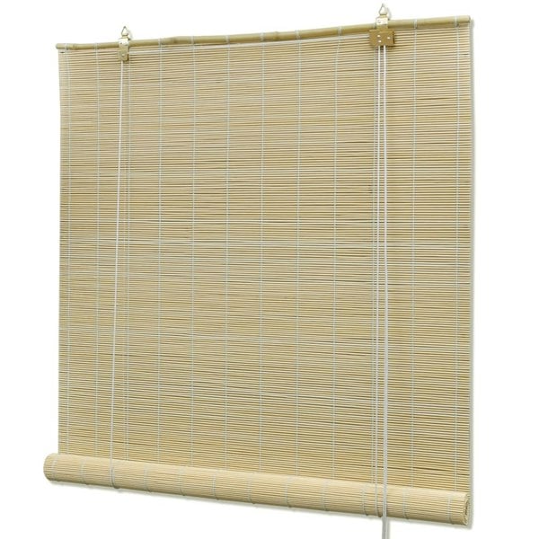Berkfield Natural Bamboo Roller Blinds 80 x 160 cm