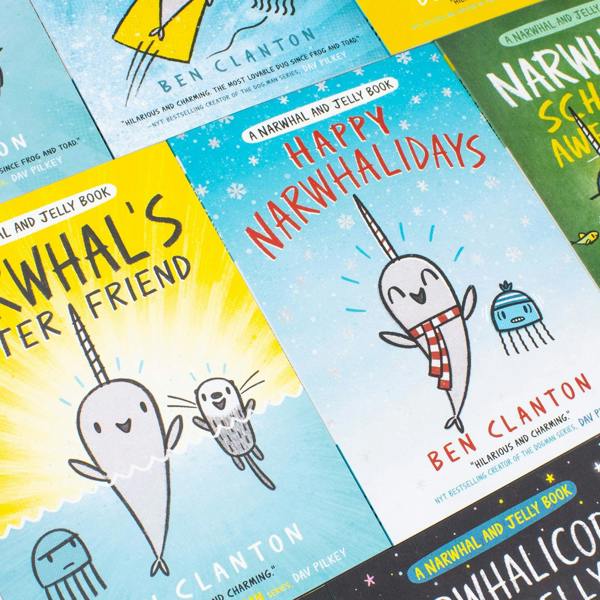 Narwhal and Jelly 8 Books Collection Set – Unicorn of the Sea & Funny Graphic Adventure Collection for Kids