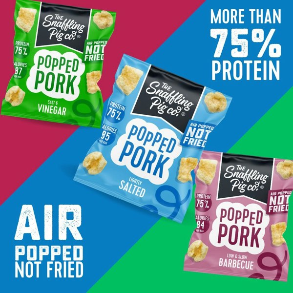 The Snaffling Pig Co Popped Pork - Mix Case | Air Popped Protein Snacks