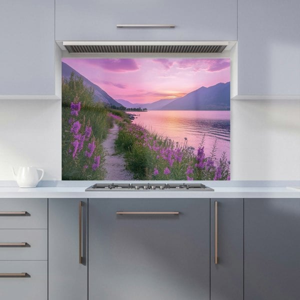 Warren Reed - Designer Twilight Path by the Lake Kitchen Splashback