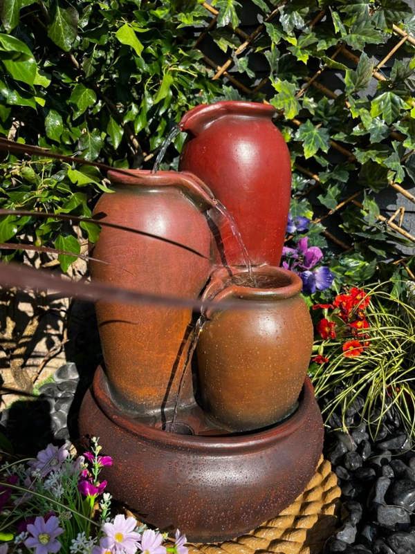 Tranquillity Water Features 3 Pouring Urns Traditional Water Feature