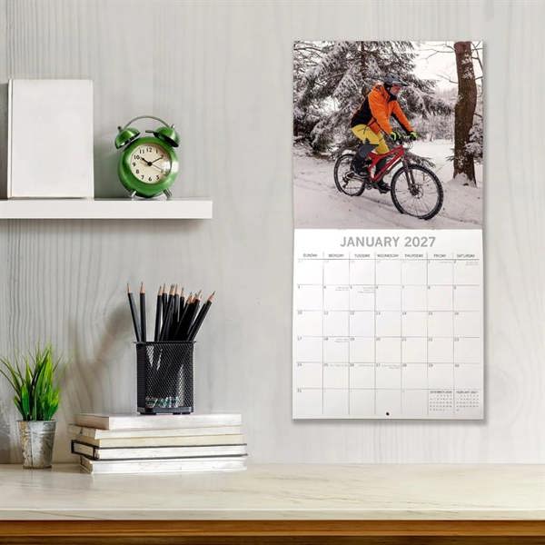 Mountain Biking Calendar 2027, Wall Calendars, Month To View, Sports, Gift