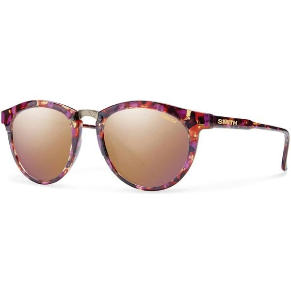Smith Sunglasses Questa WJ9 FN Violet Havana Rose Gold Mirror