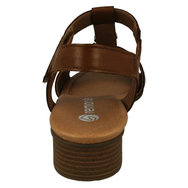 Remonte Ladies Remonte Block Heeled T-Bar Detailed Sandals D0P52