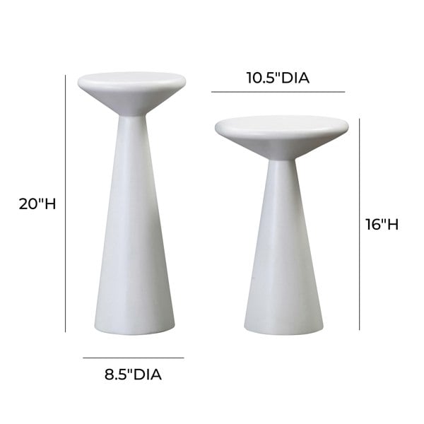 Furniture Edit Gianna Concrete Accent Tables - Set of 2