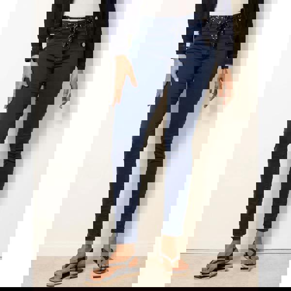 Blue Vanilla Slim Leg Stretch Denim Scarf Trousers