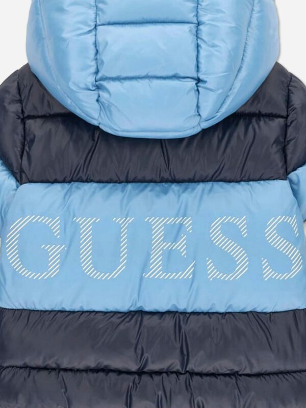 Guess Boys Hooded Puffer Jacket in Navy