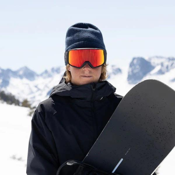 Smith Ski Goggles Tribute 0JX/C1 Black Red Sol-X Mirror