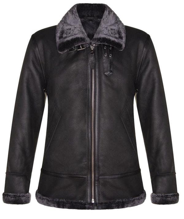 Infinity Leather Men's B3 Sheepskin Shearling Aviator Pilot Flying Jacket