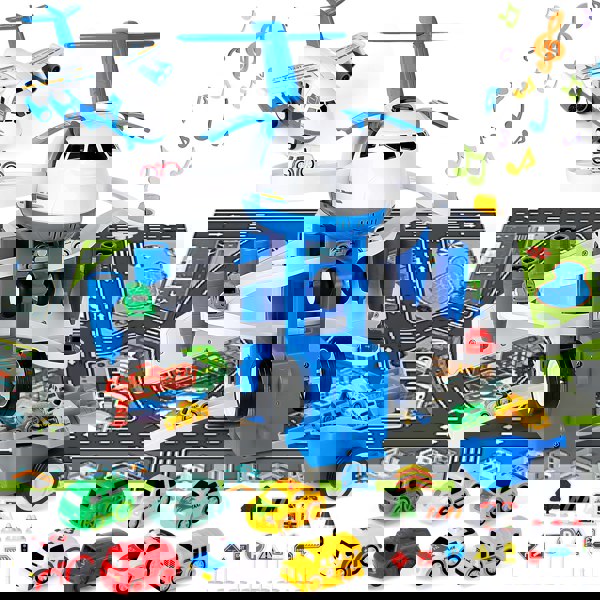 deAO Toys Transport Cargo Airplane Car Toy Play Set