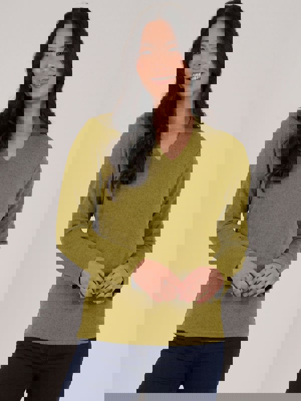 PennyPlain Hi Back V Long Sleeve  - Forest