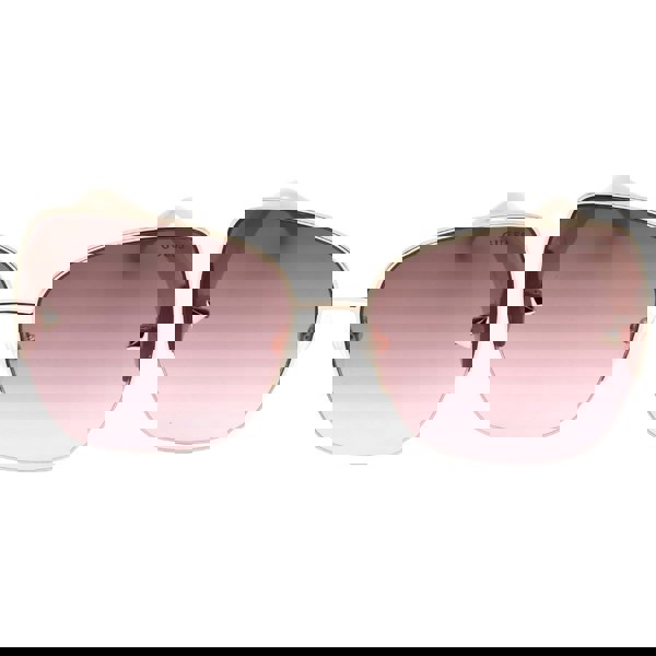 Guess Gradient Bordeaux Lensed Shiny Rose Gold Sunglasses