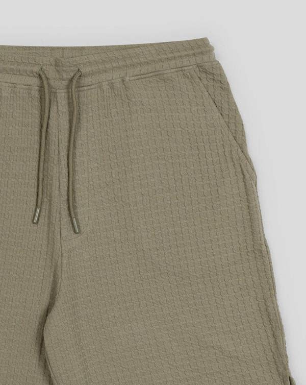 Steel & Jelly Leyton - Check Texture Jersey Shorts