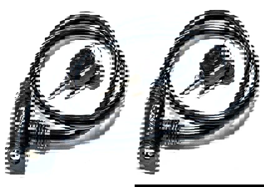 Awe Sport Direct 6mm x 76cm Steel Cable Bike/Bicycle LED Lock With 2 Keys