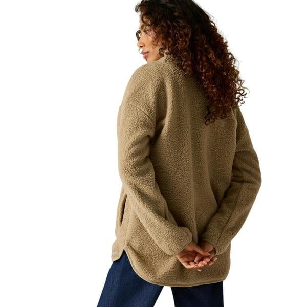 Regatta Womens/Ladies Frankie Borg Half Zip Longline Fleece Top - Barleycorn - 