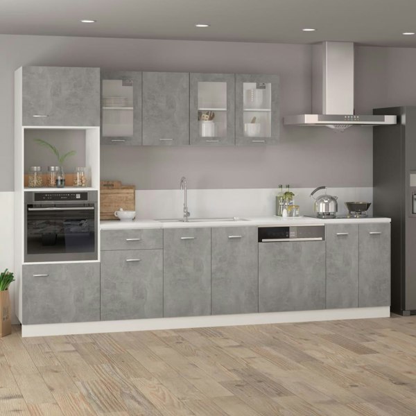 Berkfield Dishwasher Panel Concrete Grey 59.5x3x67 cm Engineered Wood