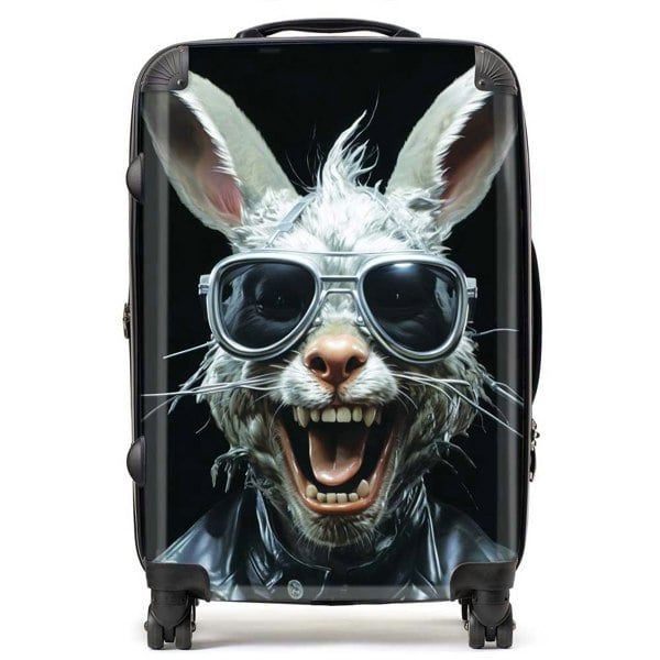 Warren Reed Funky Rabbit Face Suitcase