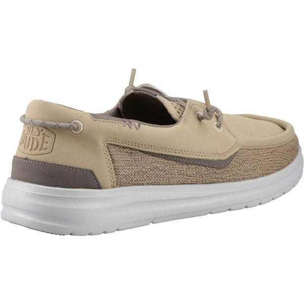 HEYDUDE Welsh Grip Classic Mesh Cotton Blend Men's Incense/Morel Brown Boat Shoes