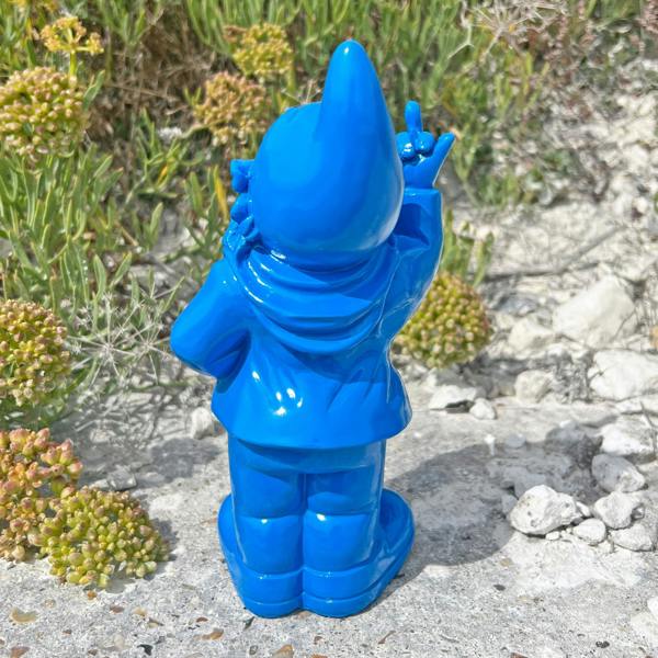 Stoobz Blue Middle Finger F**k You Garden Gnome 20cm