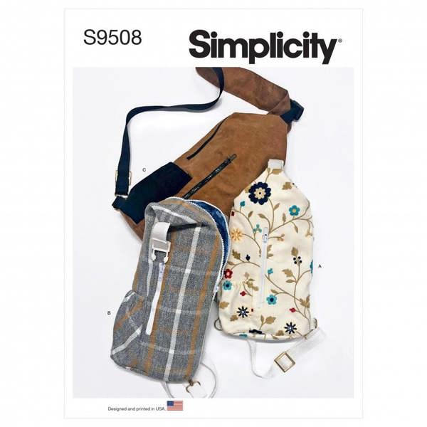Simplicity Sewing Pattern 9508, Bags OS (One Size Only) - Intermediate