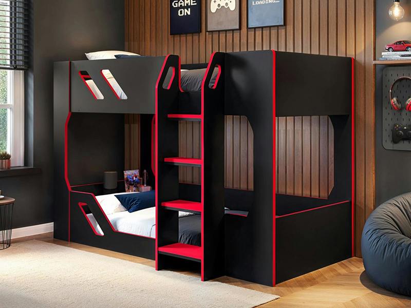 Shuttle Gaming Bunk Bed Black & Red