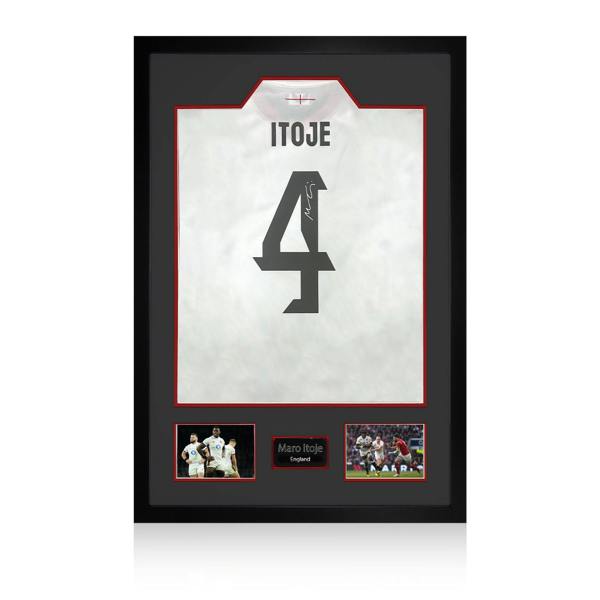 Maro Itoje Signed England 2025 Shirt Premium Frame