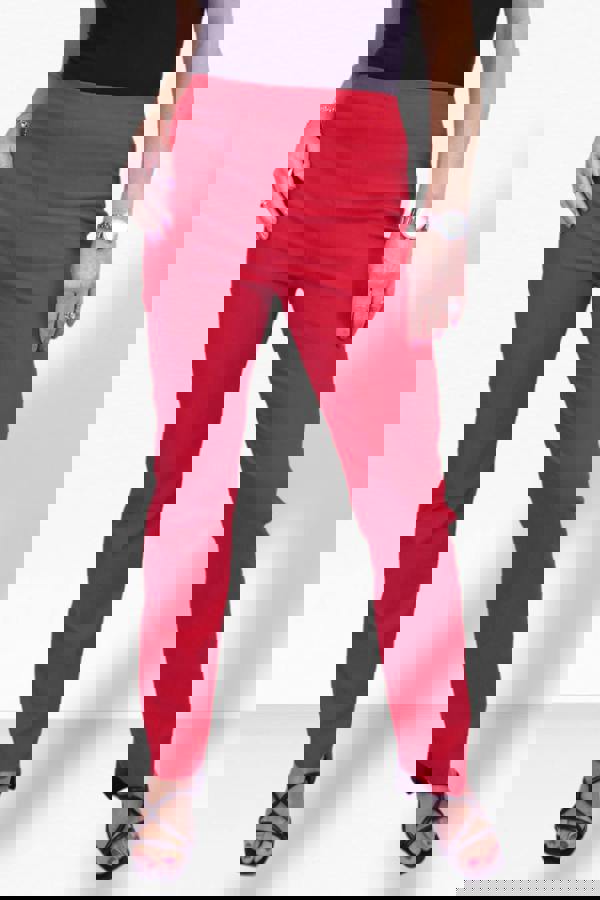 Paulo Due Women's Pull On Stretch Straight Leg Trousers