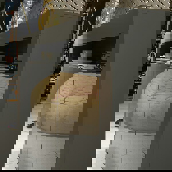 Mex Furniture Modern Sideboard 155cm – Matt Grey Body with Grey Gloss Doors