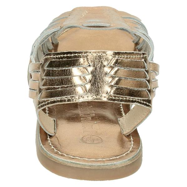 Leather Collection Ladies Leather Collection Flat Weaved Slingback Sandal