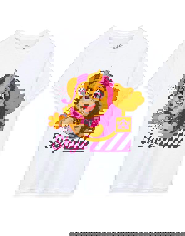 Paw Patrol Girls White Skye Short Sleeved T-Shirt